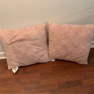 2 Pink Throw Pillows